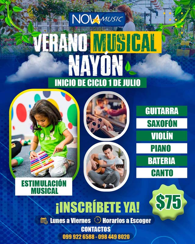 ¡Novamusic te invita al Verano Musical Nayón!