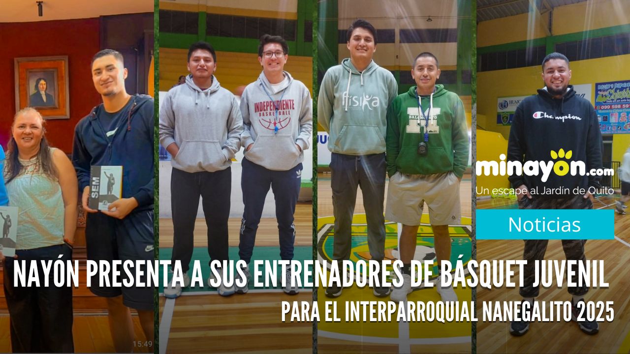 Nayón presenta a sus entrenadores de básquet juvenil para el Interparroquial Nanegalito 2025