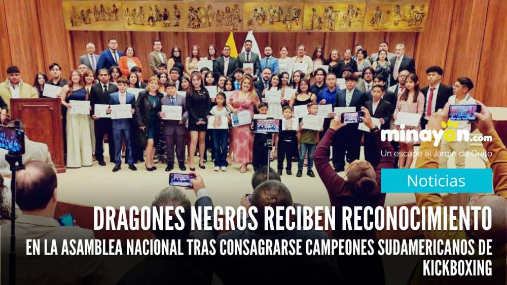 Dragones Negros de Nayón reciben reconocimiento en la Asamblea Nacional tras consagrarse campeones sudamericanos de Kickboxing