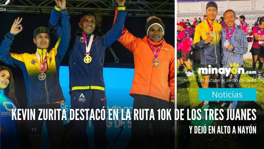 Kevin Zurita destacó en la Ruta 10K de los Tres Juanes y dejó en alto a Nayón