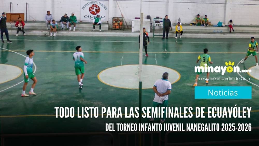 Todo listo para las semifinales de ecuavóley del Torneo Infanto Juvenil Nanegalito 2025-2026