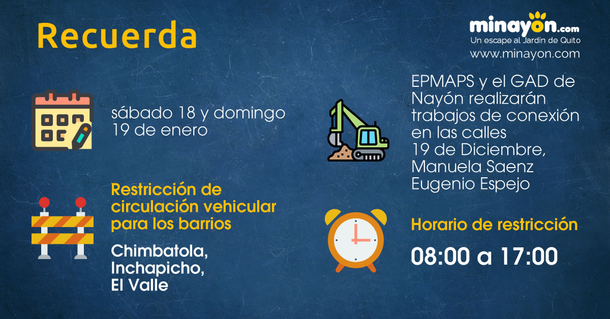 Restricción Vehícular por trabajos de la EPMAPS