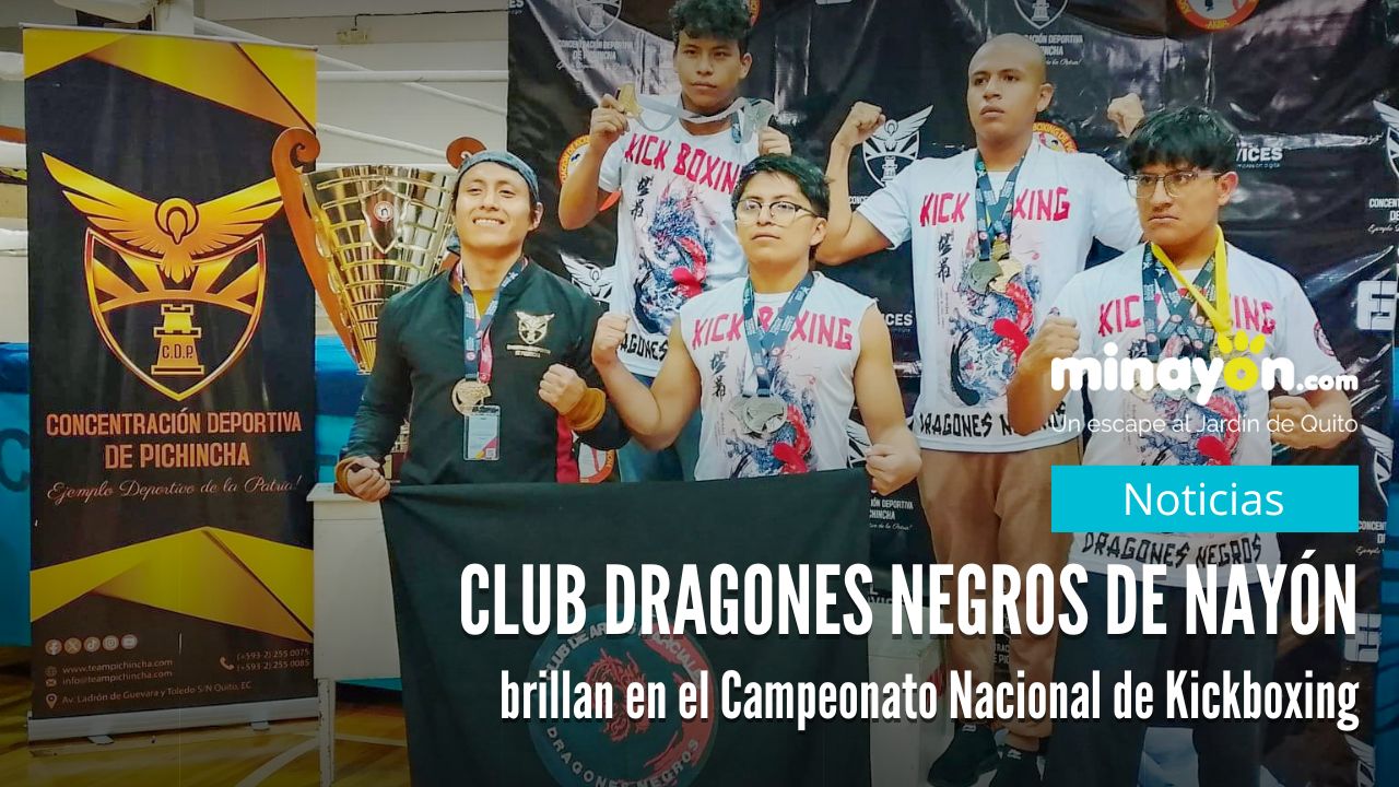 Club de Artes Marciales Dragones Negros de Nayón brillan en el Campeonato Nacional de Kickboxing