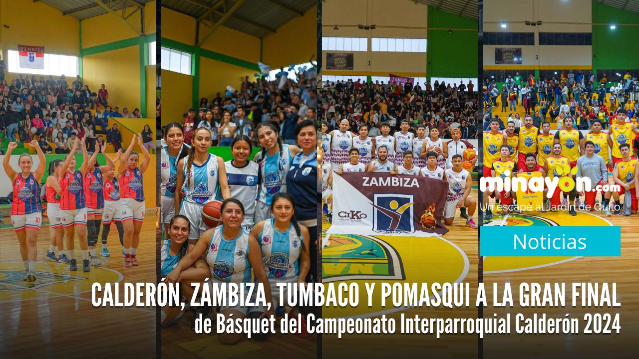 Calderón, Zámbiza, Tumbaco y Pomasqui a la gran final de Básquet del Campeonato Interparroquial Calderón 2024